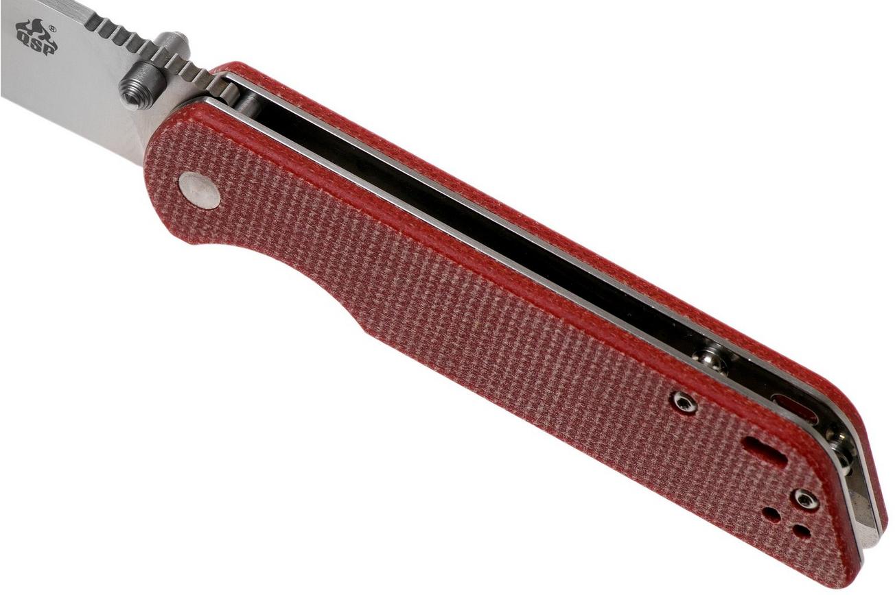QSP Knife Parrot V2 QS102-E Red Micarta, zakmes