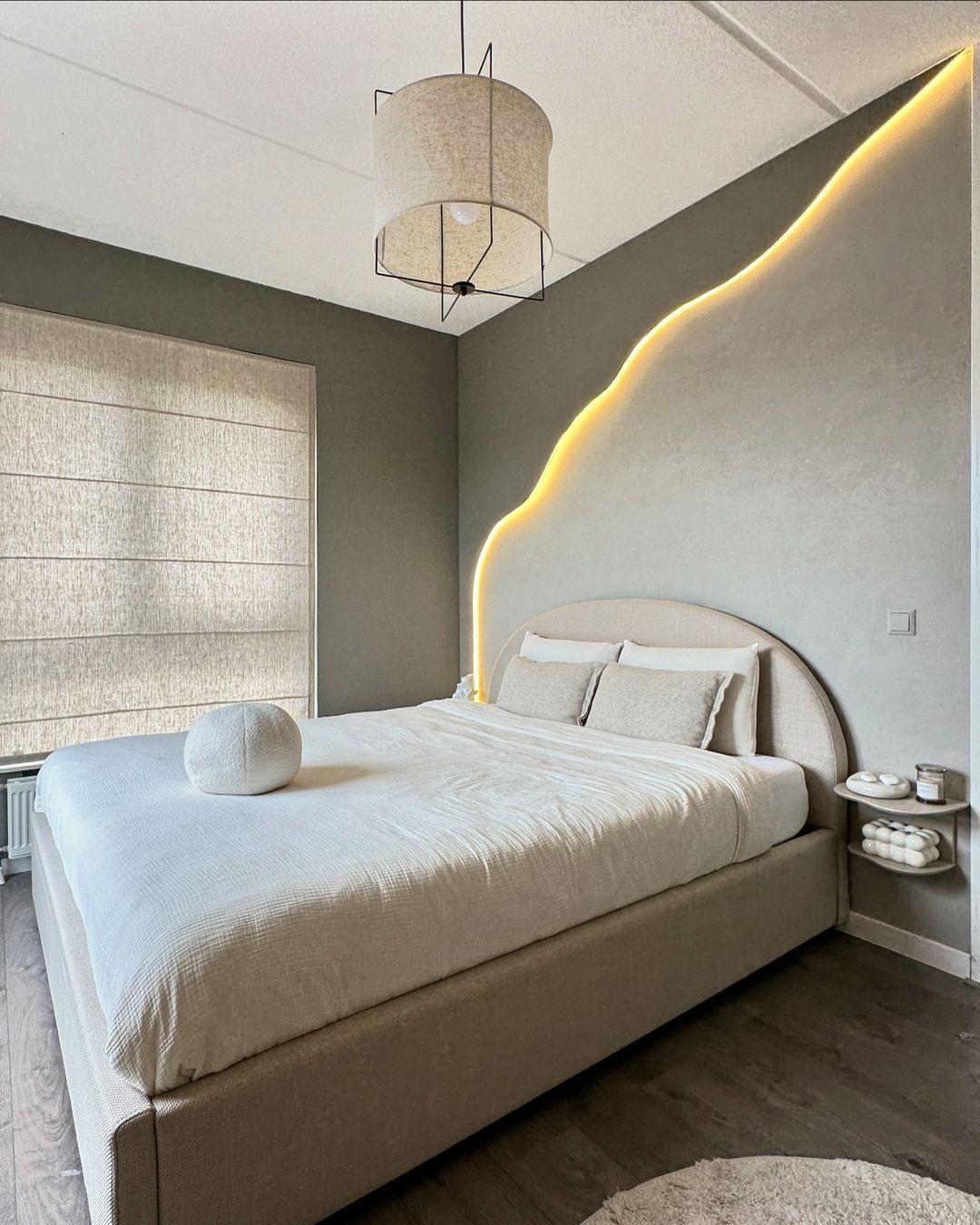 Bed met opbergruimte Stof VAUCLUSE 180 x 200 cm Zandbeige