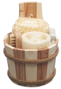 SIDEFYN Geschenkset Holzkübel ohne Produkte