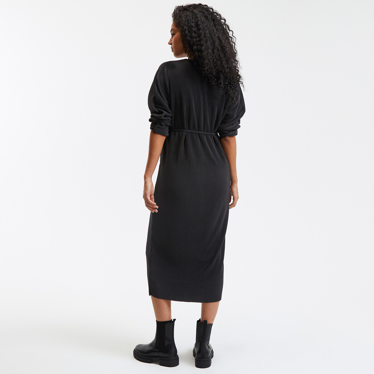 COLEÇÕES LA REDOUTE<br>Vestido longo de maternidade, jérsei plissado
