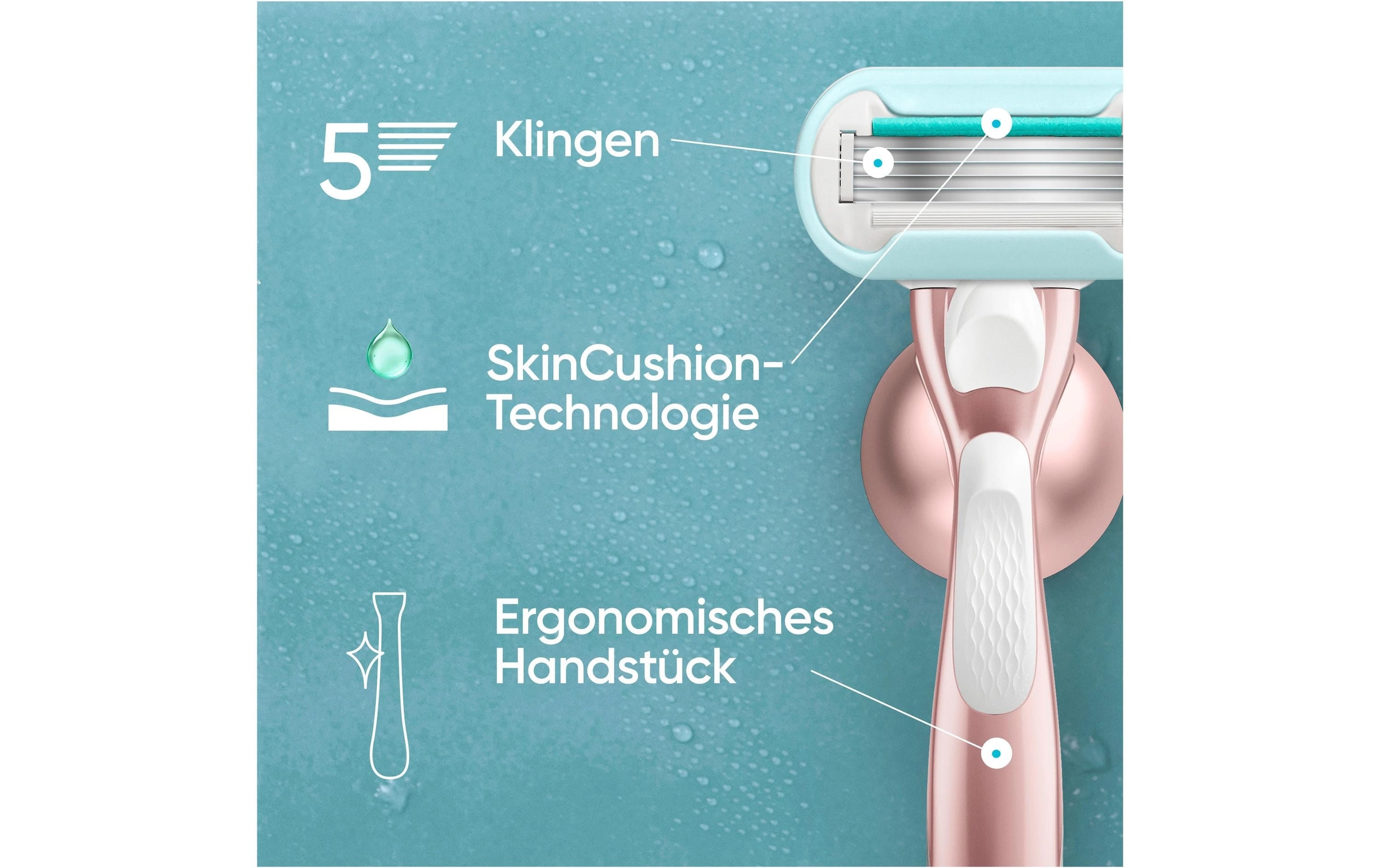 Gillette Venus Nassrasierer »Pro Smooth Sensitive 3er + Handstück«