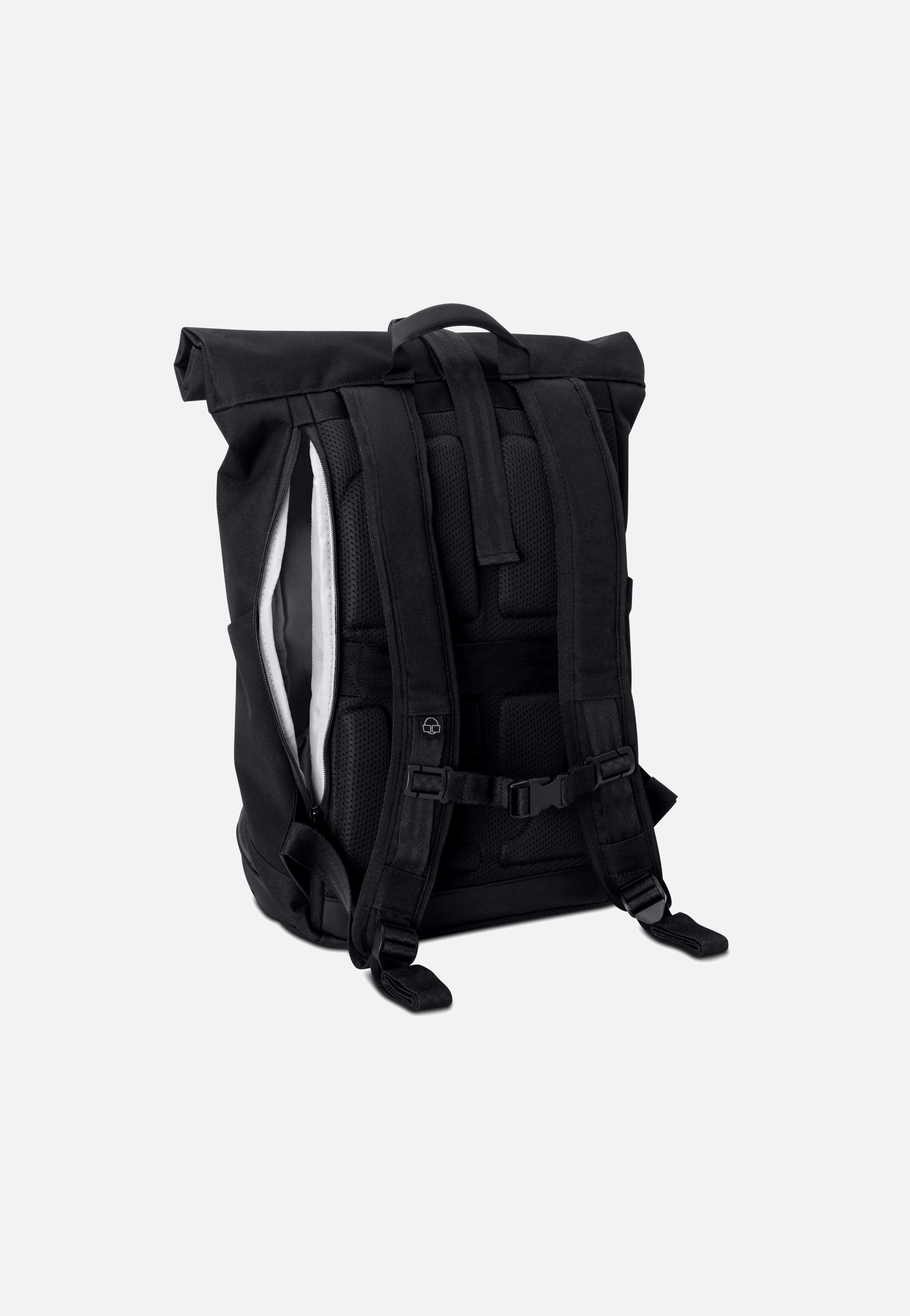 Allen Medium Schwarz - Rolltop Rucksack
