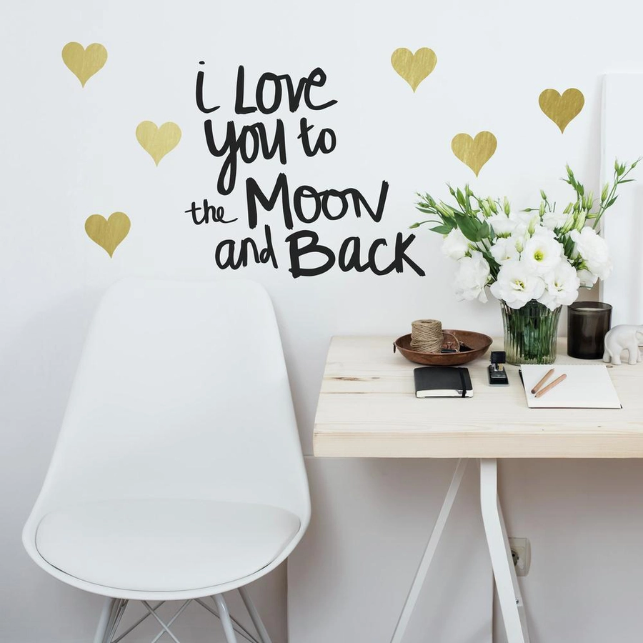 Room Mates Love you to the moon Quote Mehrfarbig
