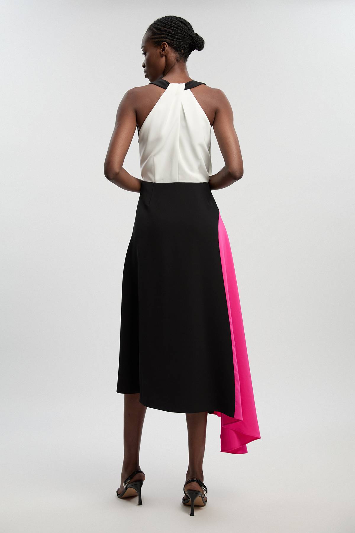 KarenMillen Robe Midi Ajustée À Détails Colorblock Contrastés