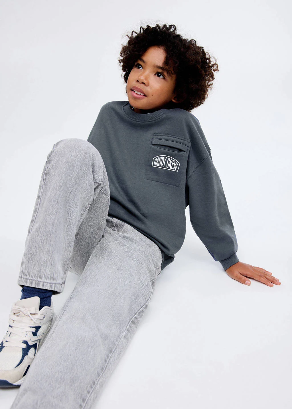 Mango Kids sweater grijs