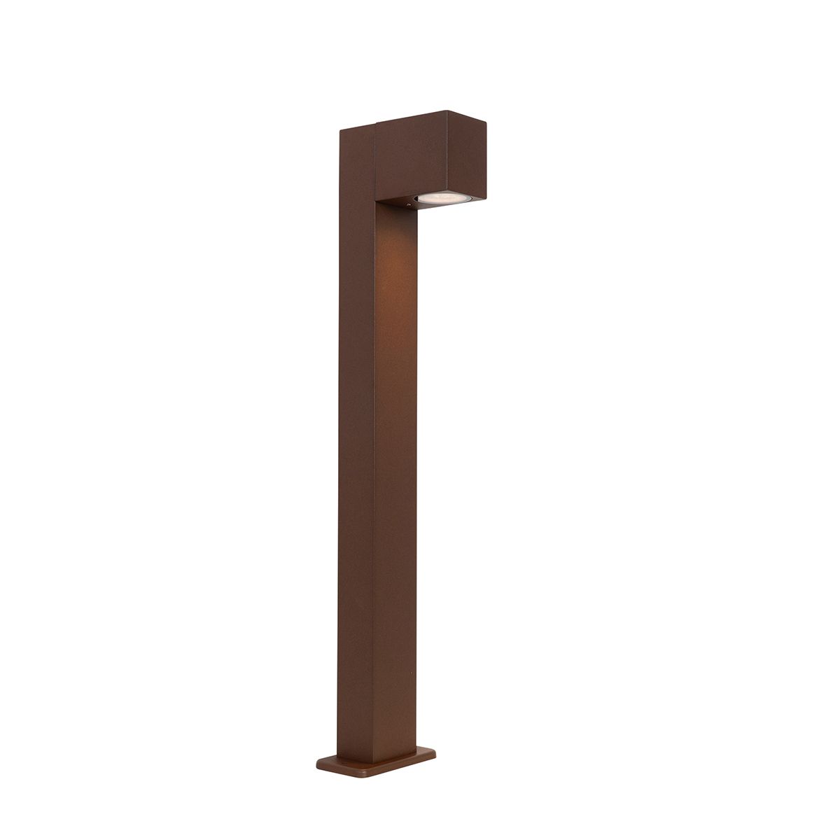 Buitenlamp roestbruin met grondpin en kabelmof 65cm IP44 - Baleno