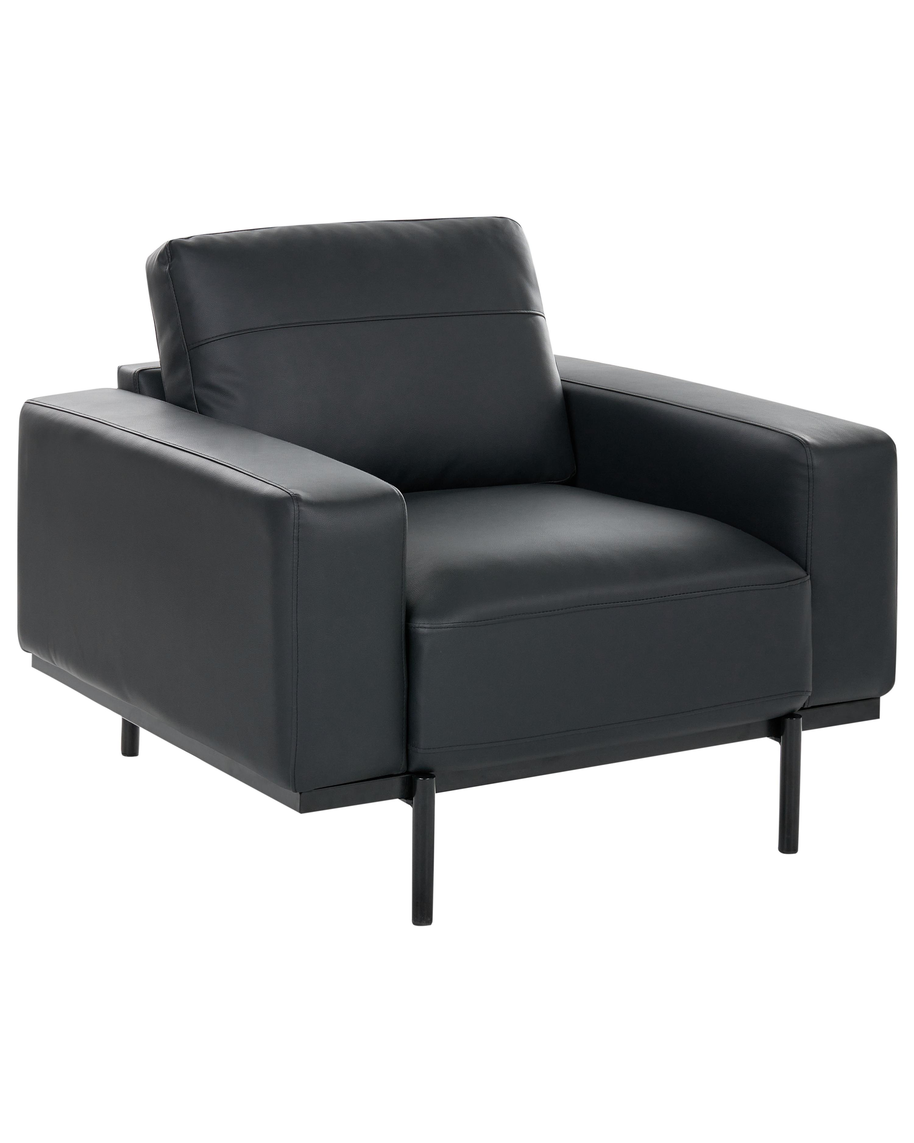 Fauteuil SOVIK Kunstleer Zwart