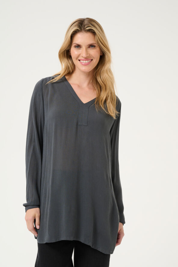 Kaffe Amber V-Neck Tunic Black oyster