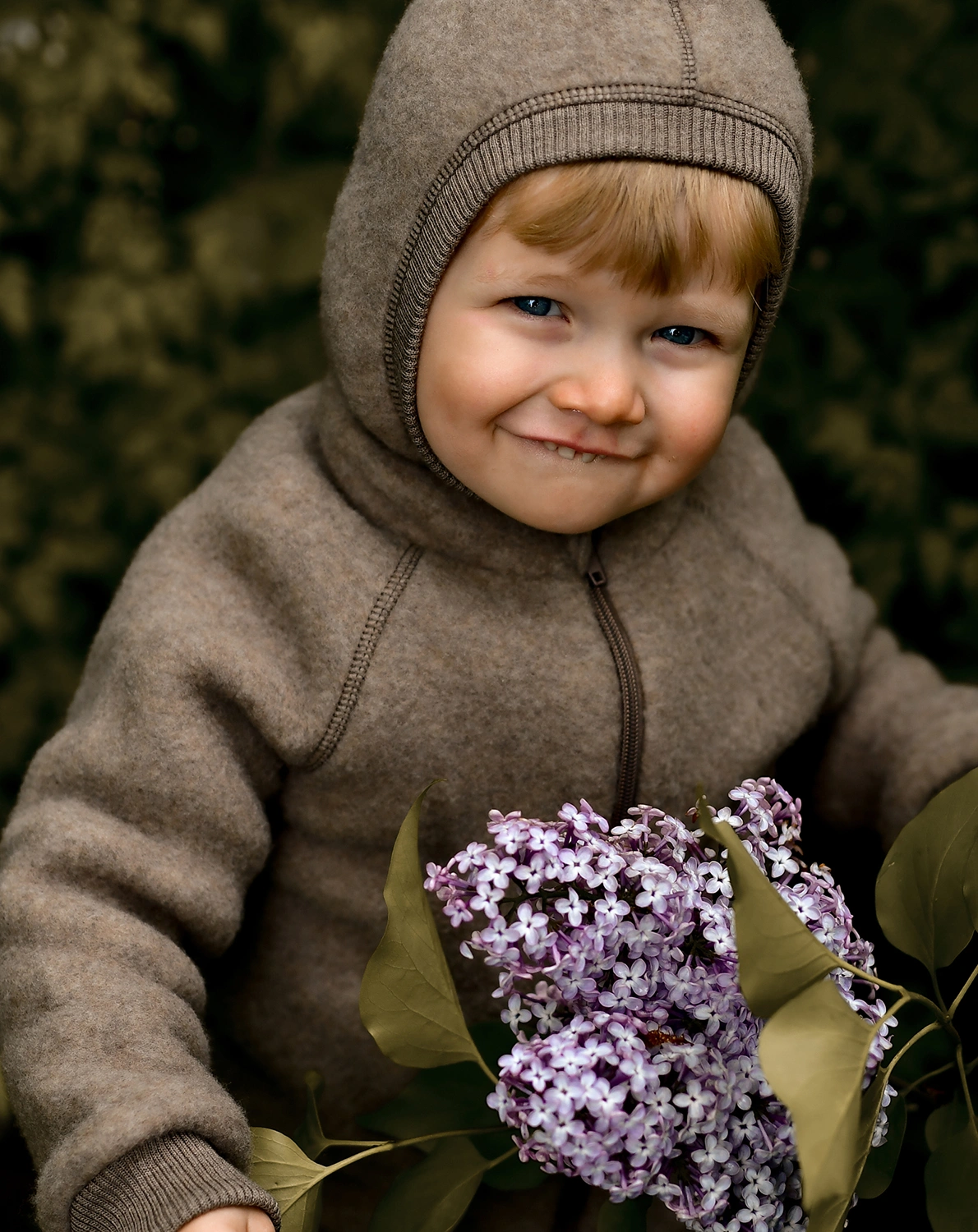 Wollfleece-Jacke MERINO BABY in melange denver