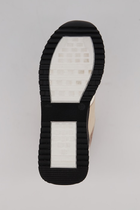 Leder-Sneaker, mehrfarbig, Plateausohle, Weite H