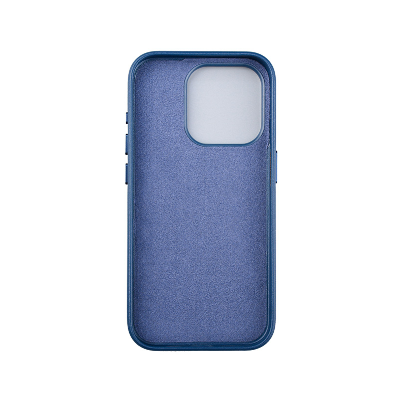 iPhone 15 MagSafe Leder Case Schutzhülle - Blau
