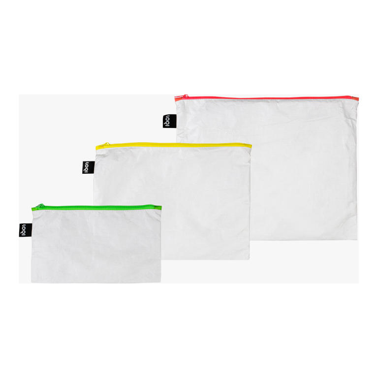 Loqi Reißverschlussbeutel Zip Pockets Tyvek