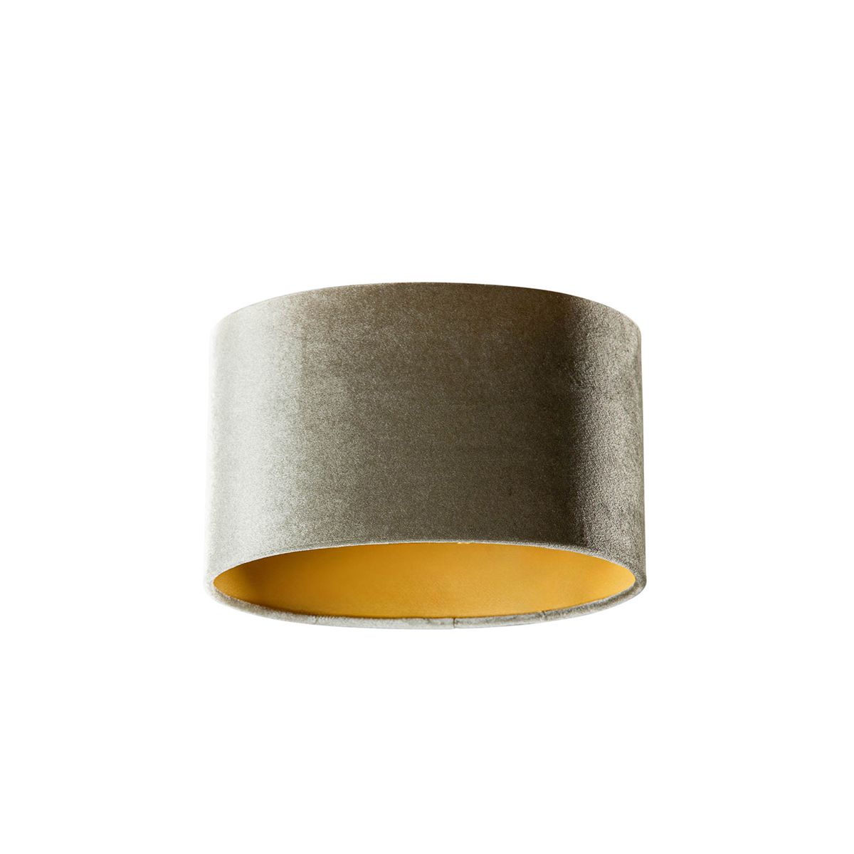 Velours lampenkap groen met gouden binnenkant ovaal 25/16/15