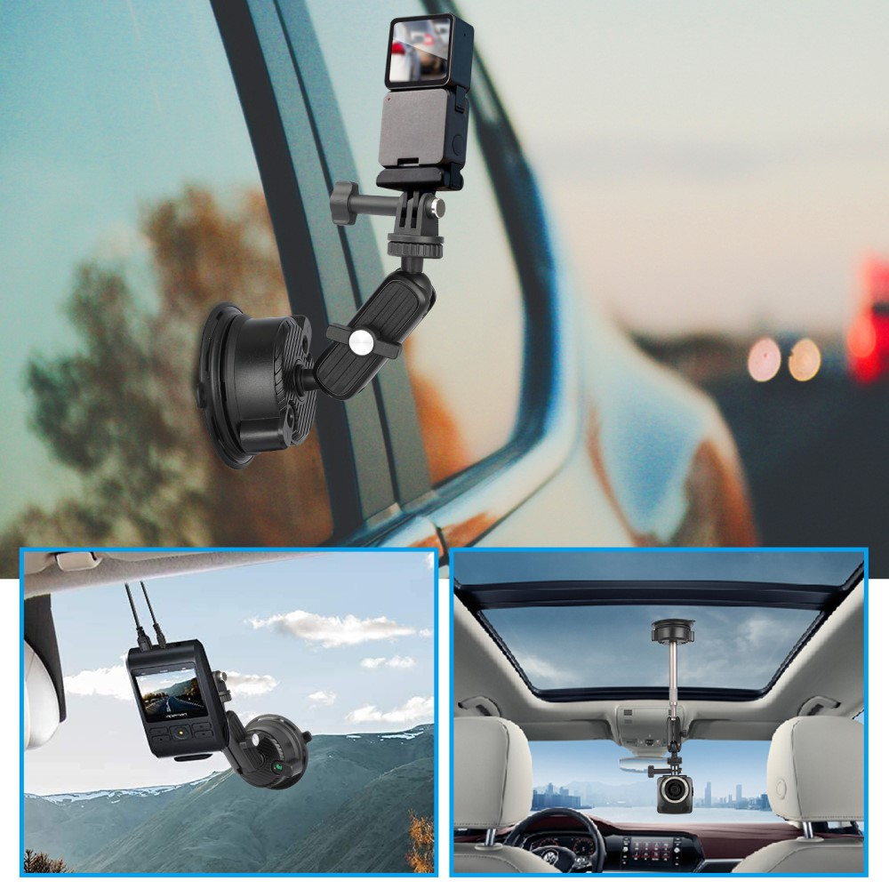 (32cm) Auto KFZ Kamera Saugnapfhalterung   Stativ Adapter für Smartphone / DSLR Kamera / GoPro / Insta360 mit 1/4