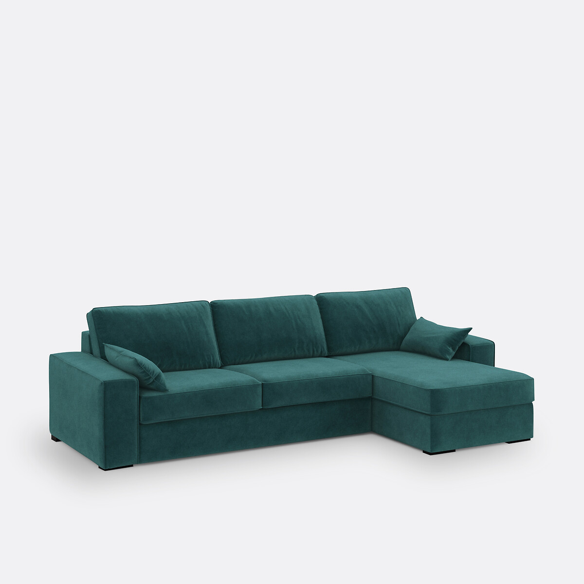 LA REDOUTE INTERIEURS<br>Sofá-cama de canto em veludo, espuma Cécilia