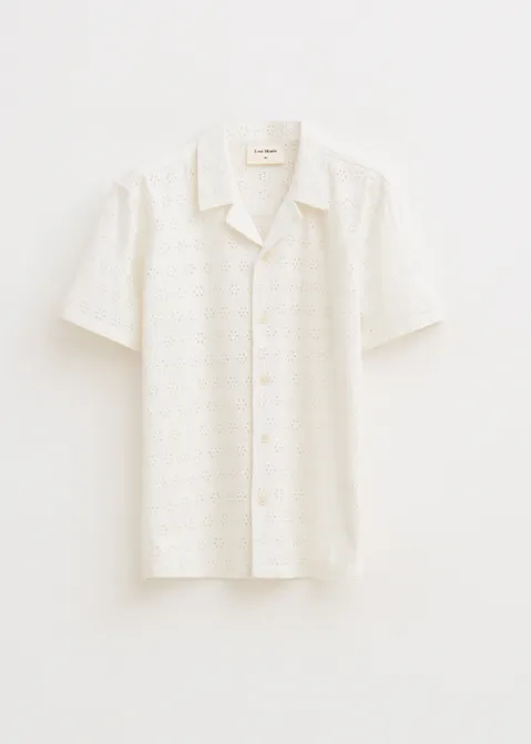 Broderie overhemd off-white (WIT.O)