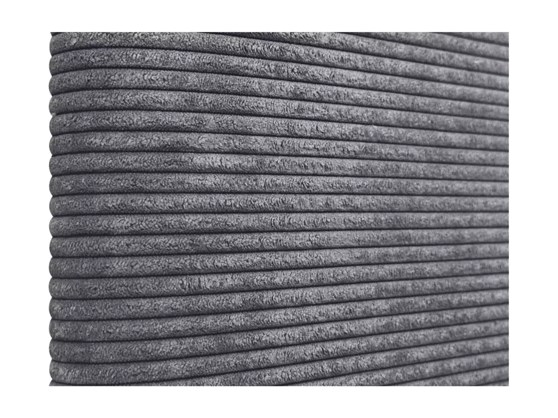 DHOME Tête de Lit Velours Côtelé Uni 160x105 avec Pieds de Lit 150/160 - Gris