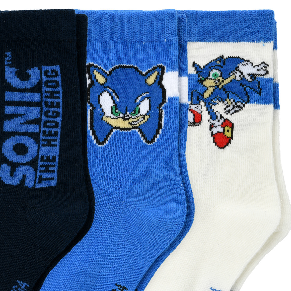 Topolino 3 Paar Sonic Socken im Set blau / weiss / dunkelblau