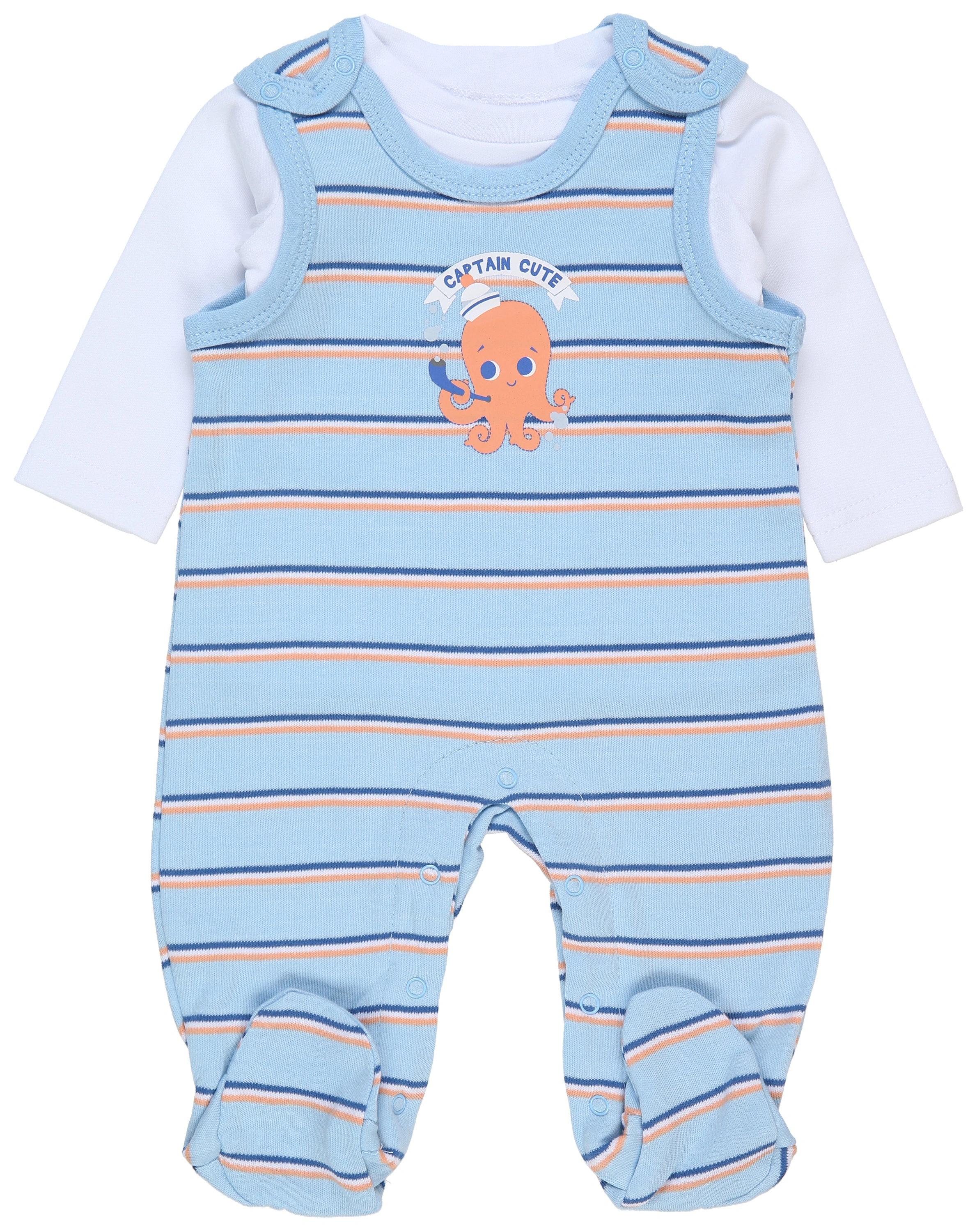 Strampler-Set CAPTAIN FUTURE 2er-Pack in blau/weiß