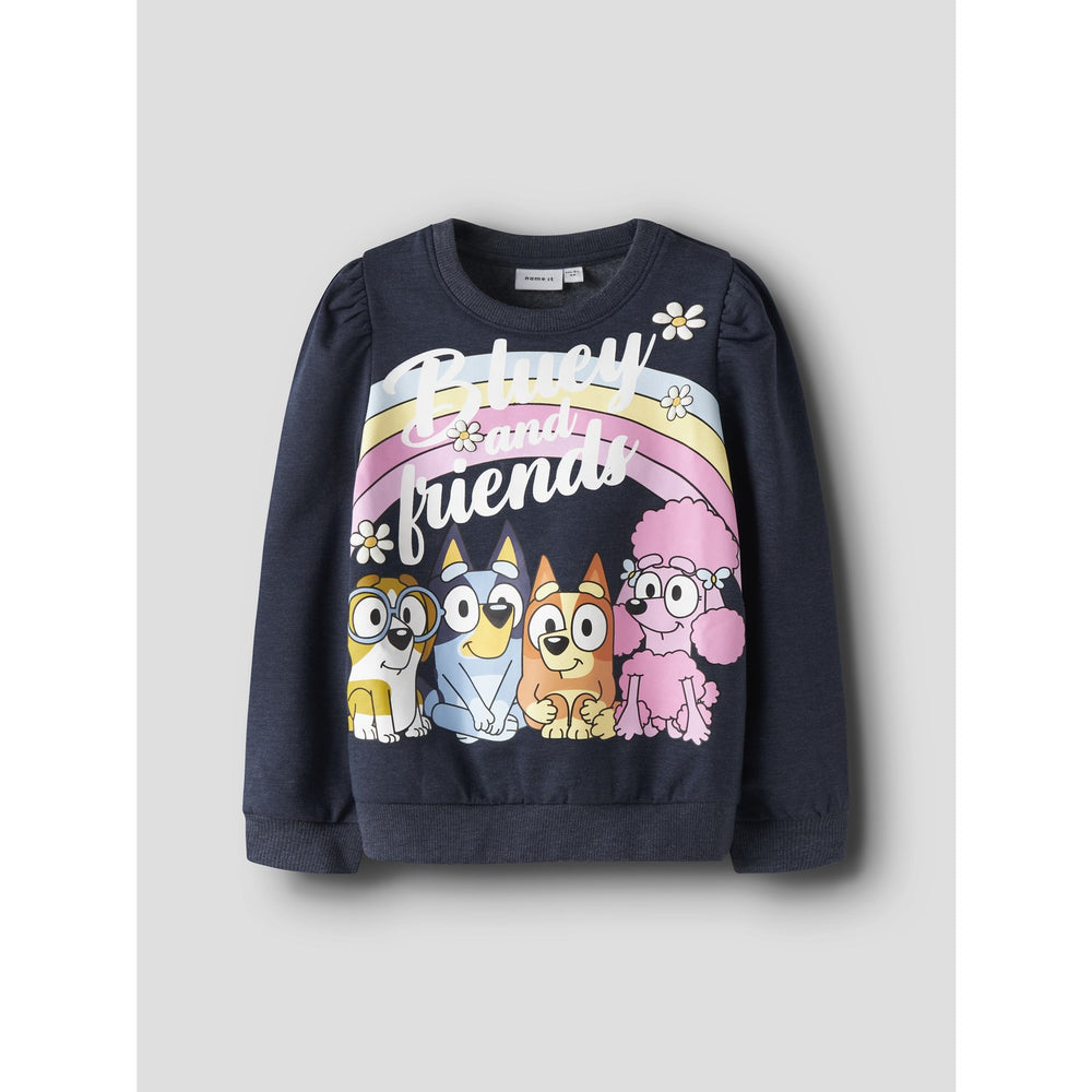 Køb Name It Navy Blazer Melange Nmfjenney Bluey Sweat Bru Sky