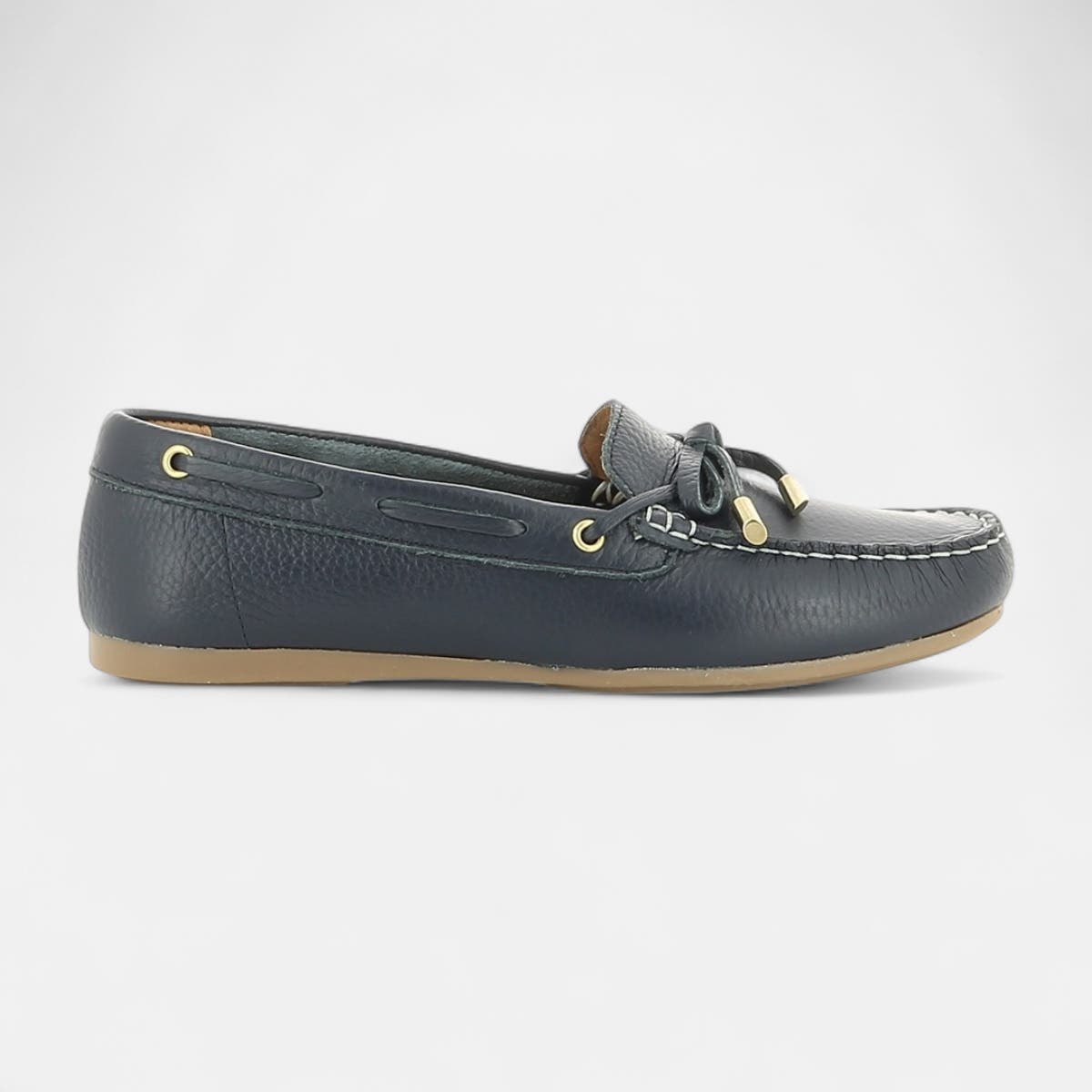 Mocassins Femme en cuir bleu marine