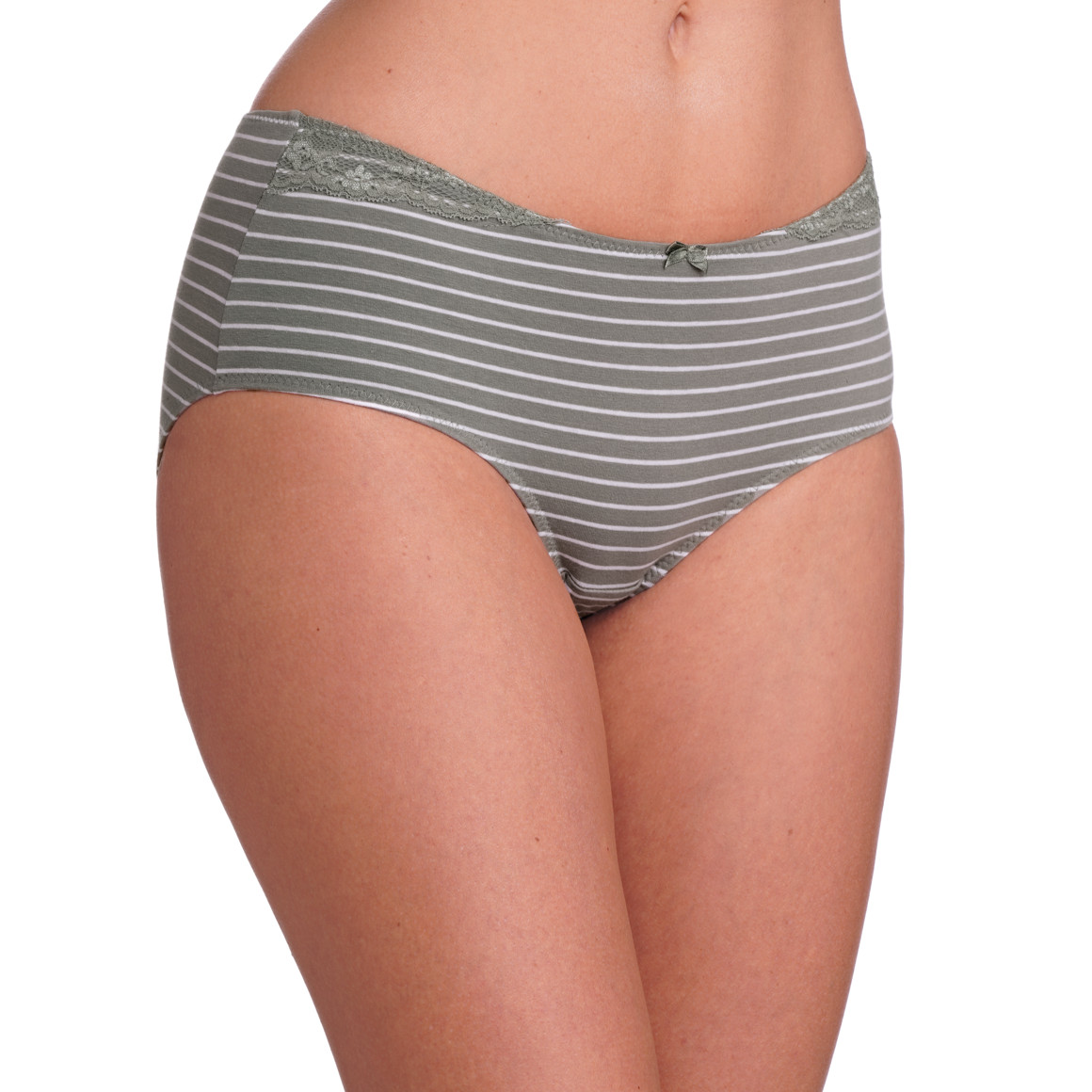 Gina Benotti 5 Damen Pantys aus Bio-Baumwolle salbei / oliv / rosa / weiss