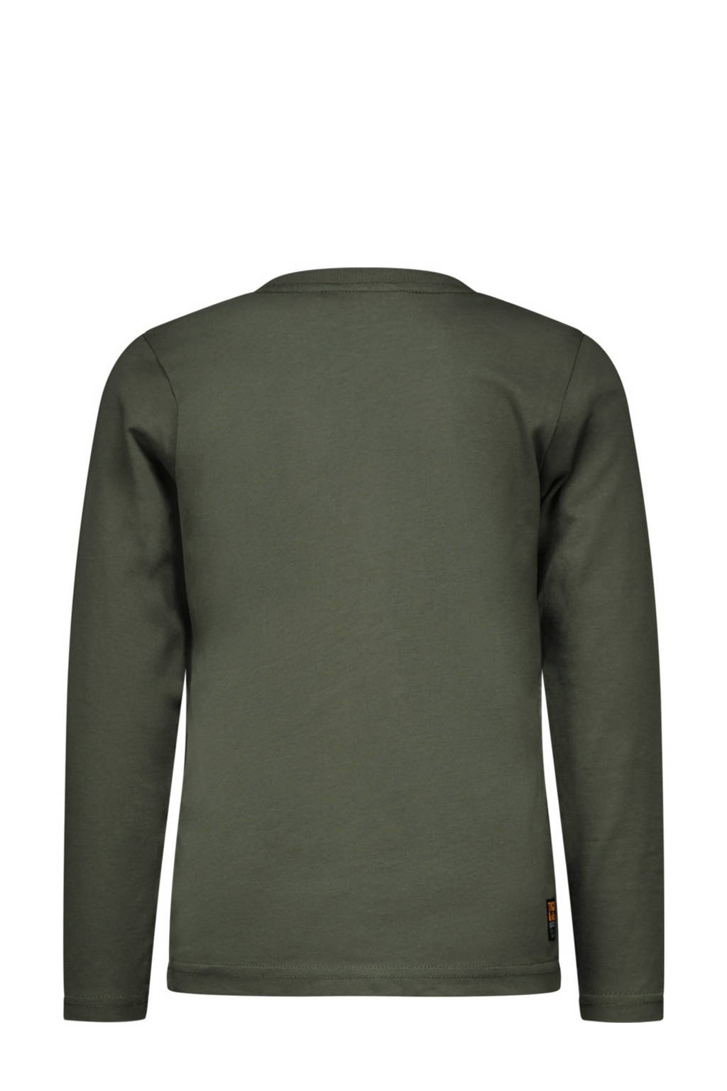 TYGO & vito longsleeve Mason met contrastbies tijmgroen