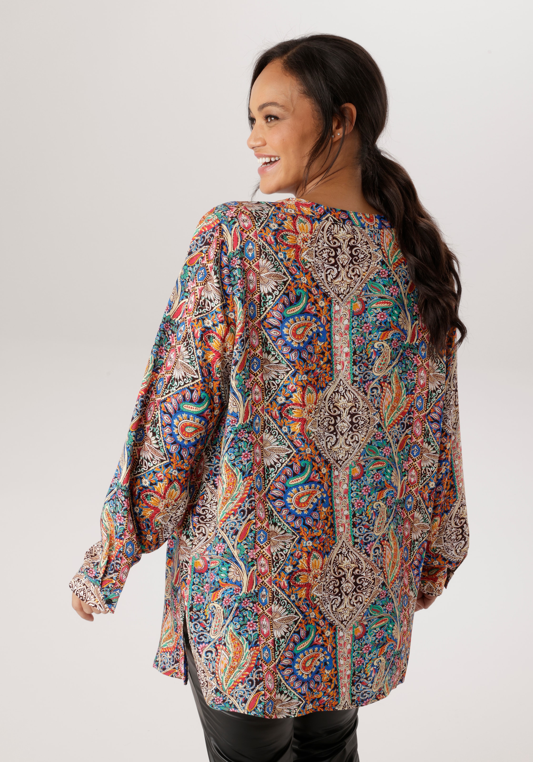 Aniston PLUS Longbluse mit farbharmonischen Paisleydruck - NEUE KOLLEKTION