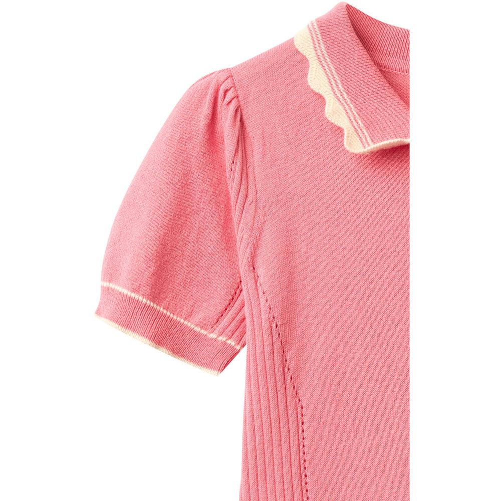 Køb COPENHAGEN COLORS Pink Comb. Strikket Peplum Kjole