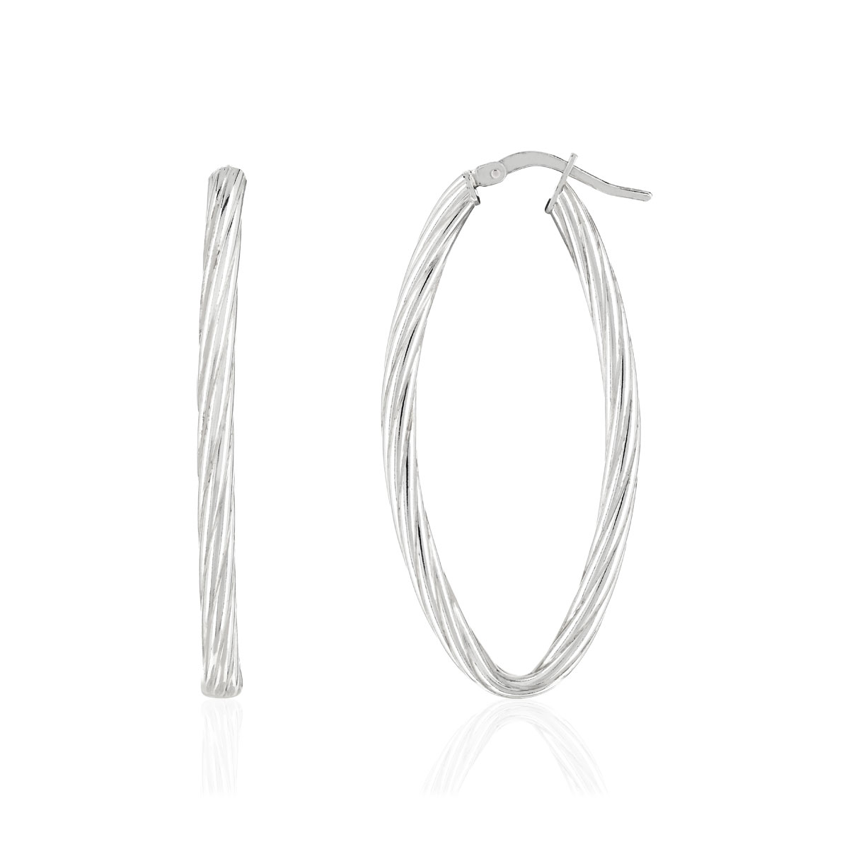 Creoles ovales argent 925