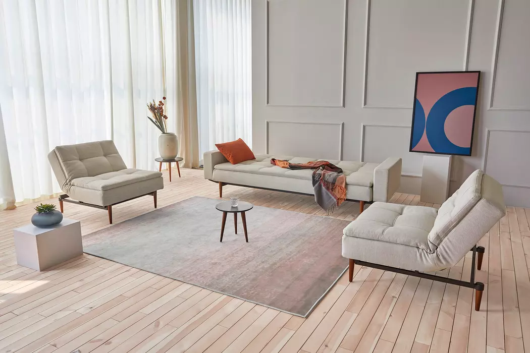 Schlafsofa mit Armlehnen Dublexo Styletto dunkel