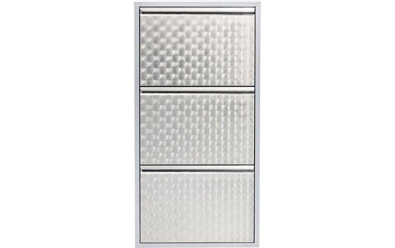Schuhschrank Caruso 100 x 50 cm, Silber<br>Schuhmöbel