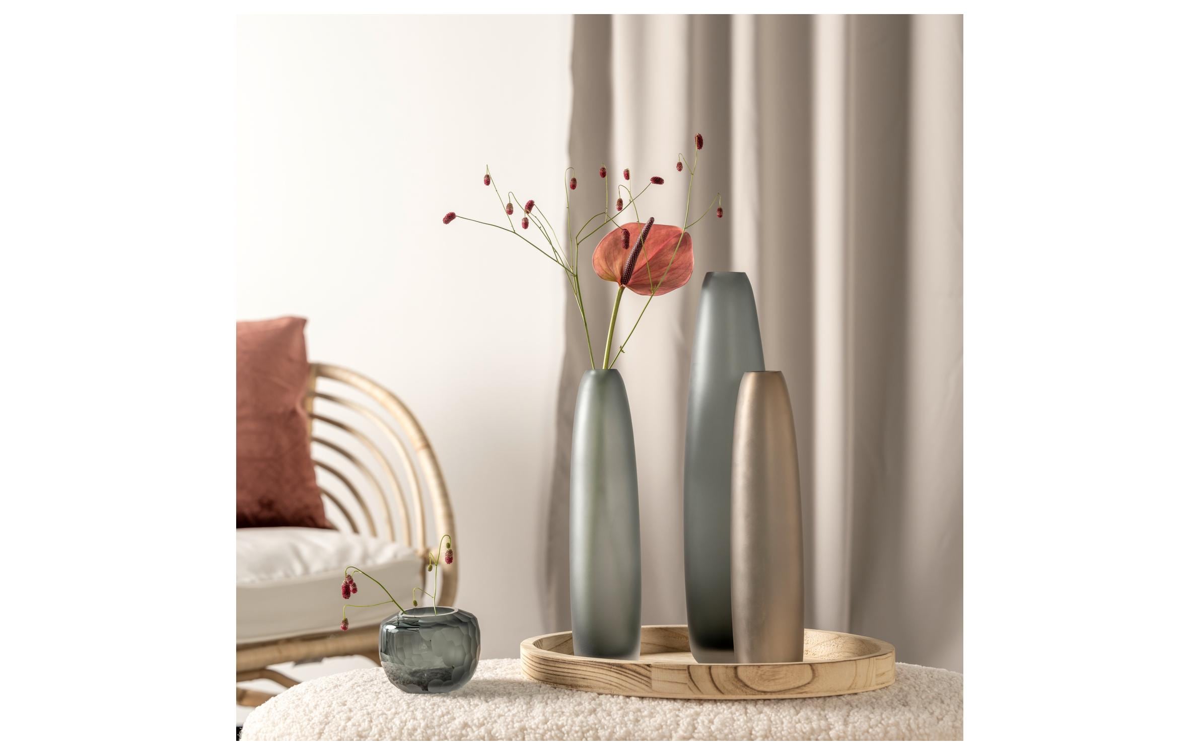 Vase Bellagio 10 cm, AnthrazitHandgemachte Blumenvase