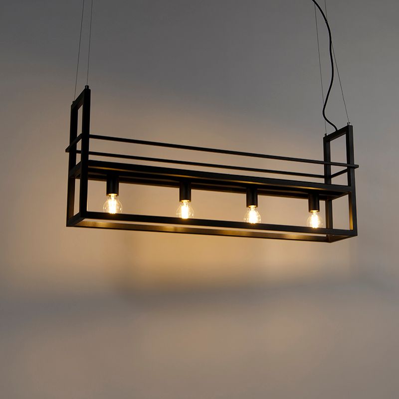 Smart hanglamp zwart incl. WiFi A60 - Cage Rack