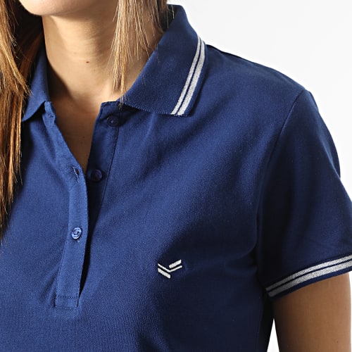 Robe Polo Manches Courtes Femme Julix Bleu Marine Argenté