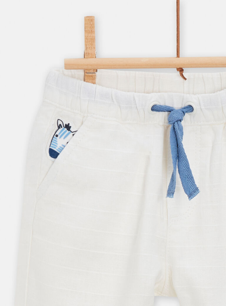 Pantalon blanc pour bébé garçon