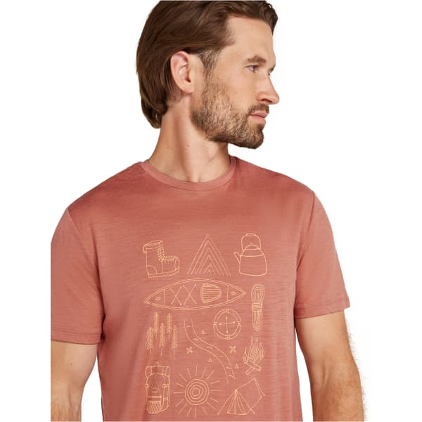 T-shirt randonnée ICEBREAKER M 150 TECH LITE SS TEE CAMP ESS CEDAR WOOD