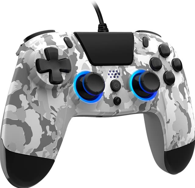 Gioteck VX-4 Plus PlayStation 4 USB-kablet controller (hvid)