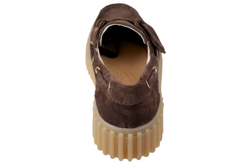 CLARKS TORHILL BOAT DARK BROWN SUEDE