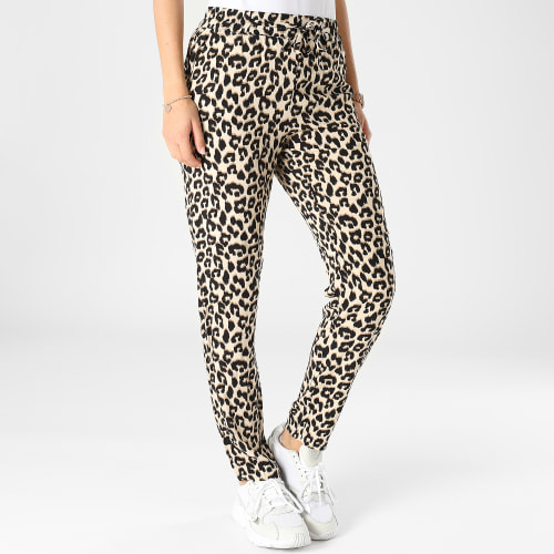 Pantalon Femme Easy Beige Léopard