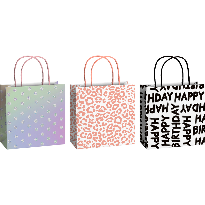 Stewo Geschenktüten Forby, assortiert, 20 x 20 x 8 cm, 3 Stück