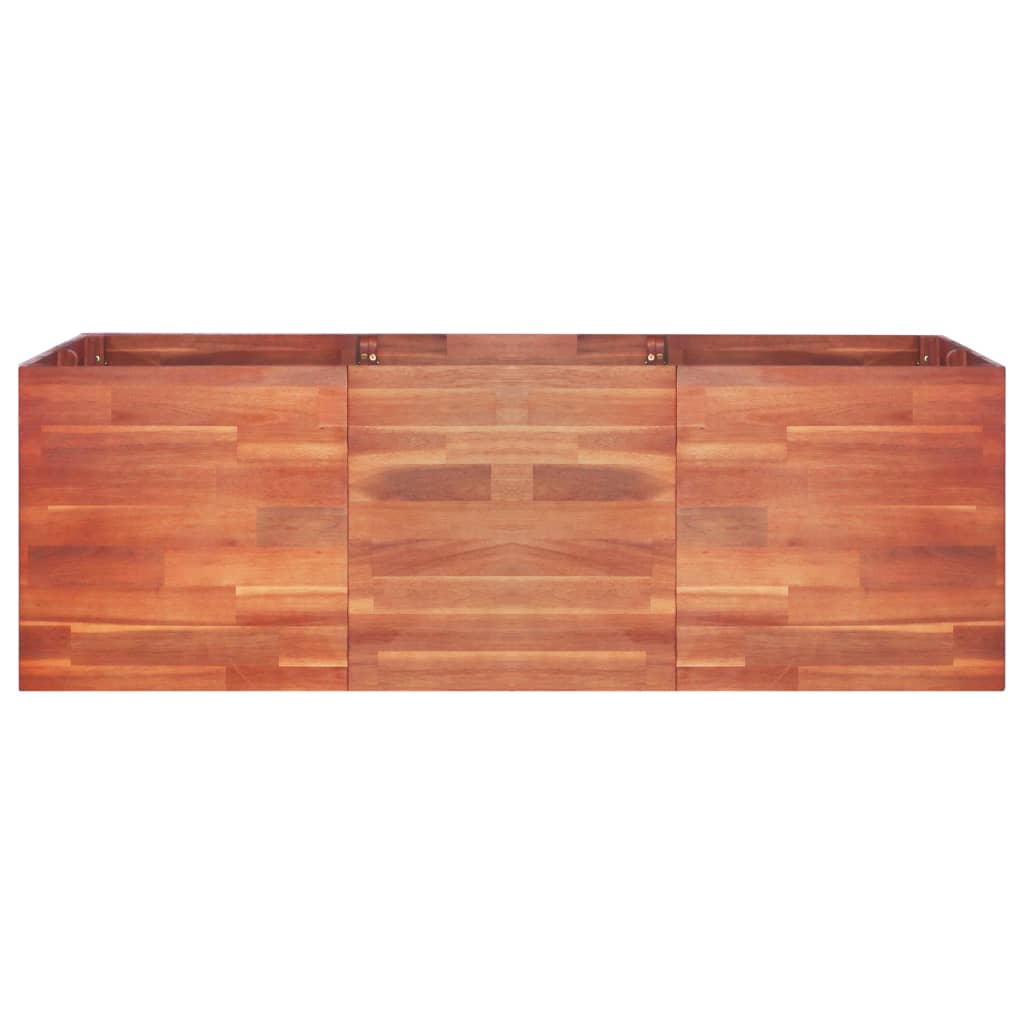 Jardinière lit surélevé plantes fleurs jardin 150 x 100 x 50 cm bois d'acacia