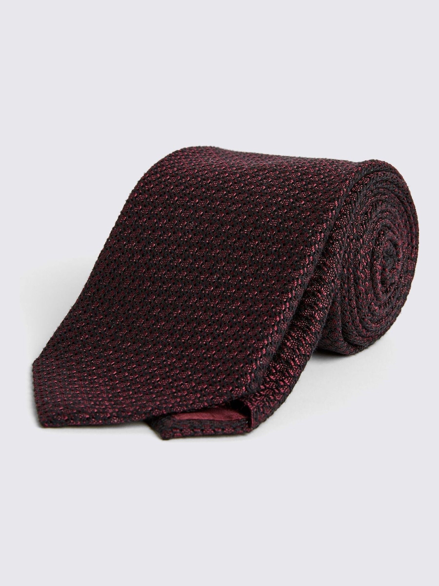 Rood - MOSS Grenadine stropdas