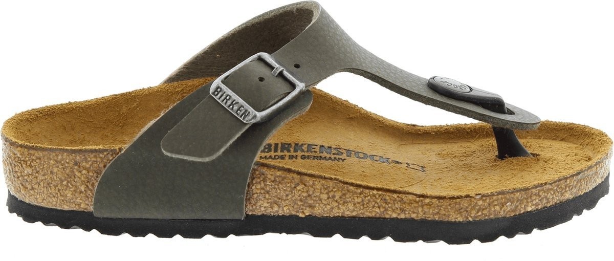 Birkenstock - GIZEH Børn Birko-Flor Smal - Green Nubuck