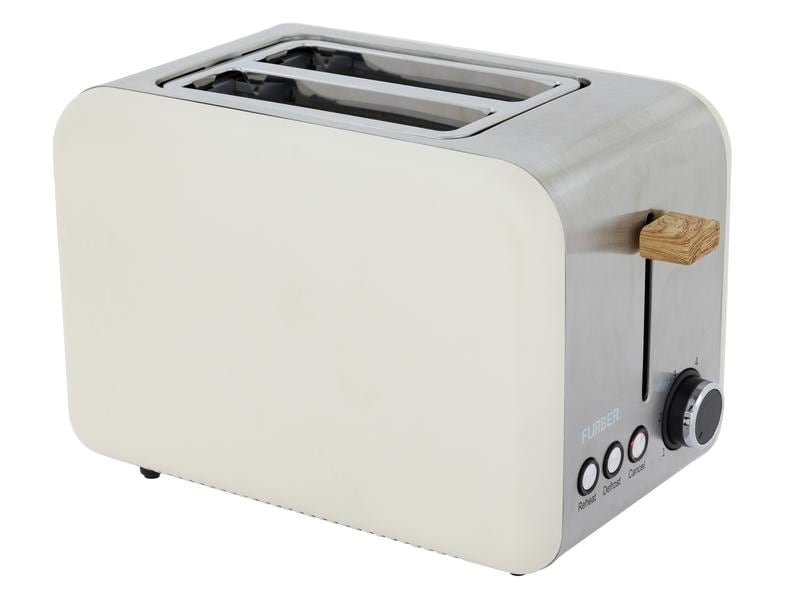 FURBER Toaster Hepburn Beige Gleichzeitiges Rösten von 2 Toastscheiben
