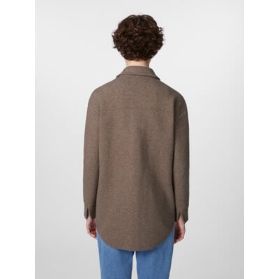 Damen-Hemdjacke, Braunmelange