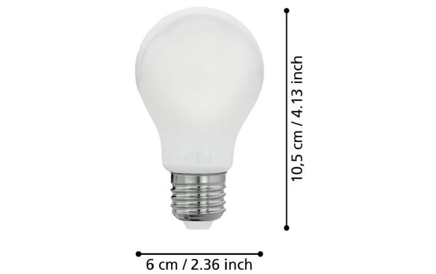 Lampe 7 W E27 WarmweissLED-Leuchtmittel mit weissem Glas
