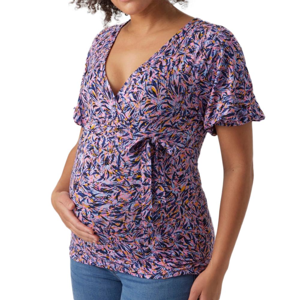 Mamalicious T-Shirt De Grossesse Violet/Rose Femme Mamalicious Wanessa