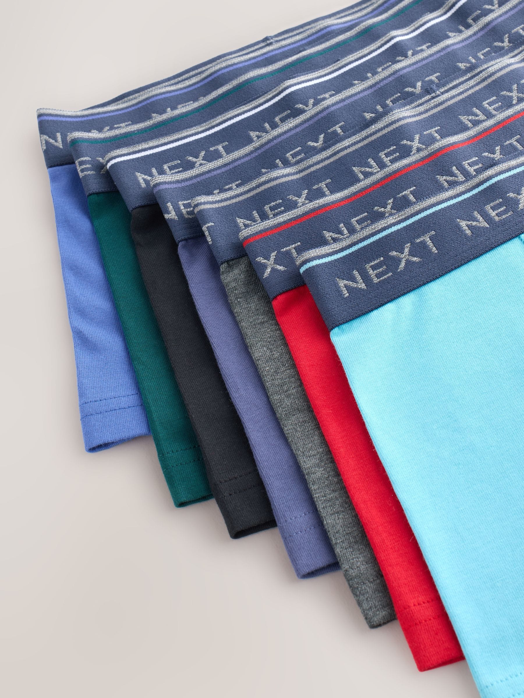 Primaire kleuren met Zwart tailleband - Verpakking van 7 trunks (2-16jr)