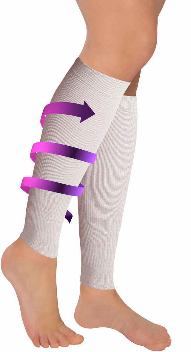 Fussgut Stütz-Stulpen »zur Vorbeugung schwerer Beine, anatomisch korrekter Druckverlauf«, entlastet, vitalisiert, stimuliert, Erholung,  2 Paar, Universalgrösse